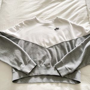 Nike color block cropped sweatshirt